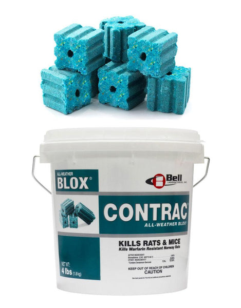 Insecticide - Contrac All-Weather Blox Rodenticide - Bromadiolone 0.005%